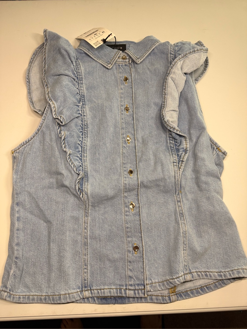Zara denim vest M